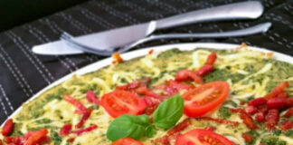 Sund omelet med spinat, bacon og ost » Skipper Skræk opskrift