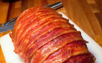 Forloren hare » Opskrift på farsbrød i ovn med bacon og ost - Nemt