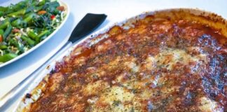 Lasagne med aubergine, bønner og oksekød » Nem opskrift i ovn