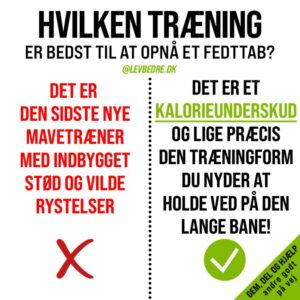 HVILKEN TRÆNINGSFORM ER BEDST TIL VÆGTTAB?