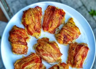 Kylling med bacon og ost i ovn/airfryer » Nem opskrift med flødeost