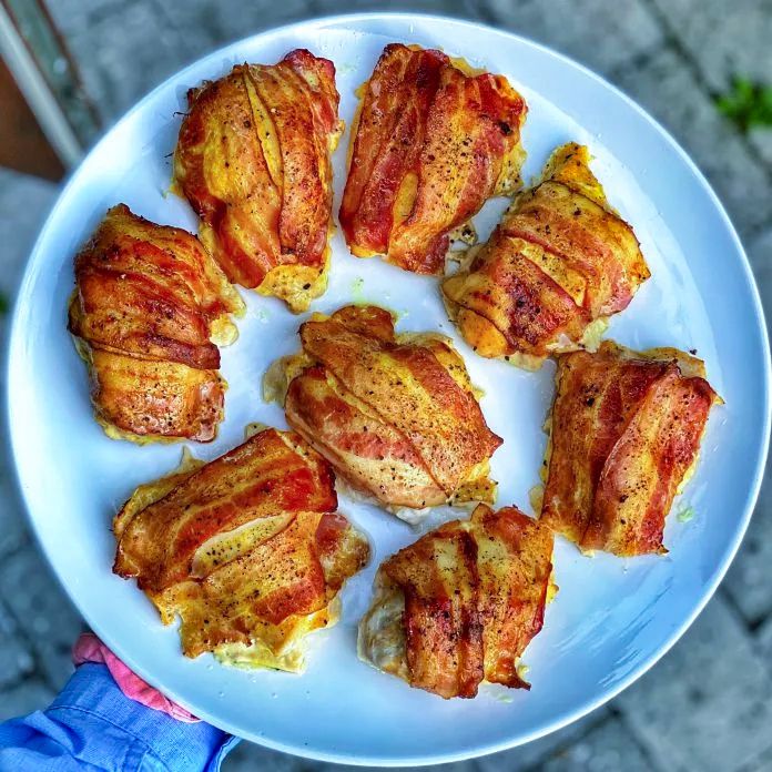 Kylling med bacon og ost i ovn/airfryer » Nem opskrift med flødeost