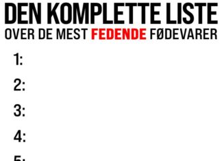 DEN KOMPLETTE LISTE MED DE MEST FEDENDE MADVARER