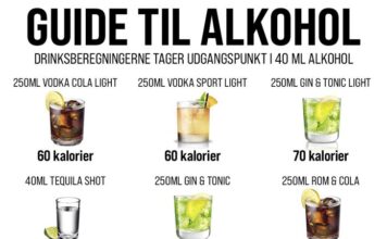 DIN SLANKEGUIDE OVER KALORIER I ALKOHOLISKE DRINKS