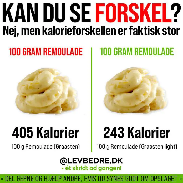 REMOULADE OG VÆGTTAB SPAR KALORIER MED LIGHT