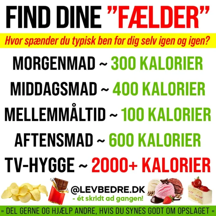 DINE KALORIEFÆLDER OG USYNLIGE VÆGT-BENSPÆNDERE DINE KALORIEFÆLDER OG USYNLIGE VÆGT-BENSPÆNDERE
