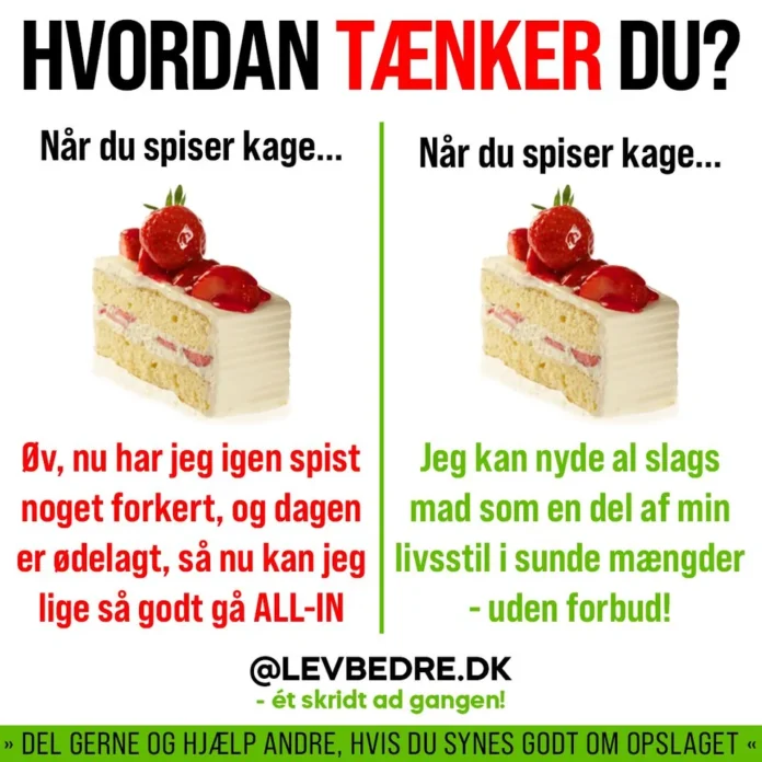 ÉT STYKKE KAGE BETYDER IKKE, DU BARE SKAL GÅ ALL-IN